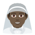 👰🏿‍♂️ man with veil: dark skin tone display on JoyPixels